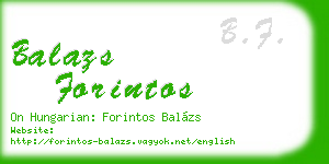 balazs forintos business card